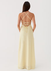 Aveline Bustier Maxi Dress - Yellow