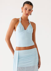 Blaze Halter Top - Blue