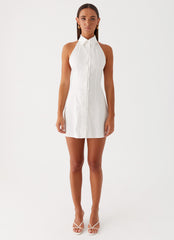 Dallas Collared Mini Dress - White