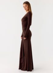 Dray Maxi Dress - Chocolate