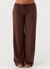 Hard To Tame Stretch Sweatpants - Chocolate