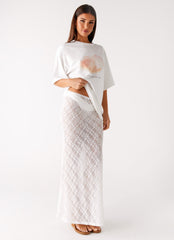 Jaz Lace Maxi Skirt - White