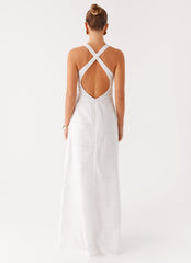 Kiana Halter Maxi Dress - White