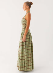 Lilith Maxi Dress - Forest Plaid