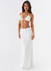 Morgan Low Rise Maxi Skirt - Ivory