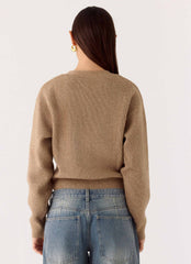 Orla Knit Sweater - Taupe