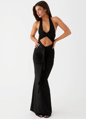 Allanna Frill Maxi Dress - Black