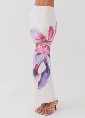 Waiting For Dawn Mesh Maxi Skirt - White