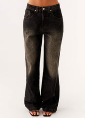 Pera Baggy Denim Jeans - Brown Wash