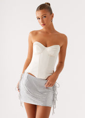 Popstar Glomesh Mini Skirt - Silver