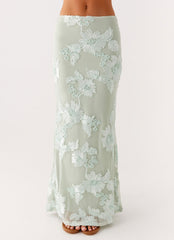 Radiate Maxi Skirt - Sage