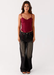 Tallie Corset Top - Red