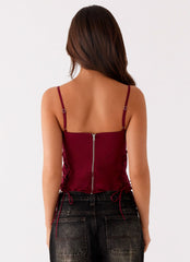 Tallie Corset Top - Red
