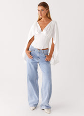 Jennifer Long Sleeve Corset - Ivory