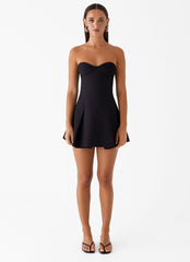 Victoria Strapless Mini Dress - Black