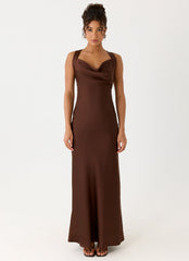Zandie Maxi Dress - Chocolate Torte
