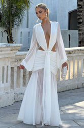 Andrina Maxi Dress - Ivory Dress Babyboo Fashion Premium Exclusive Design