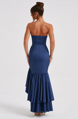 Angelina Maxi Dress - Navy Dress Babyboo Fashion Premium Exclusive Design