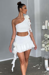 Daina Mini Skirt - Ivory Skirt Babyboo Fashion Premium Exclusive Design
