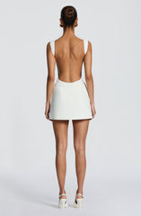 Edna Mini Skirt - Ivory Skirt Babyboo Fashion Premium Exclusive Design