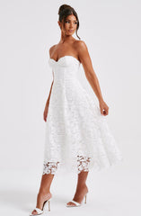 Ishani Midi Dress - Ivory Dress Babyboo Fashion Premium Exclusive Design