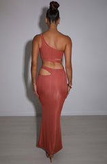 Kaela Maxi Skirt - Rust Babyboo Fashion Premium Exclusive Design