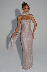 Mirabella Maxi Dress - Nude Dress Babyboo Fashion Premium Exclusive Design