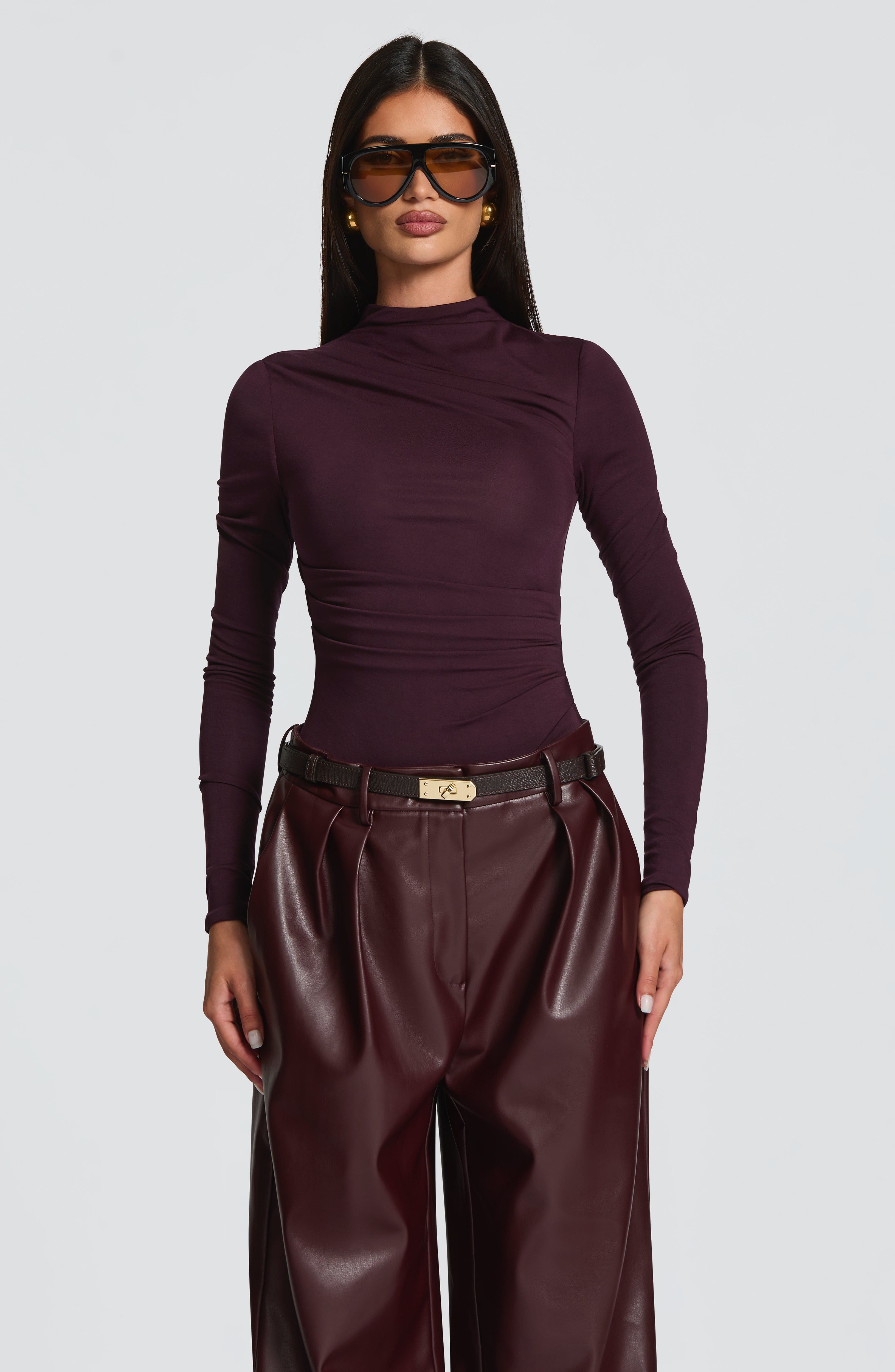 Pearson Bodysuit - Plum Bodysuits Babyboo Fashion Premium Exclusive Design