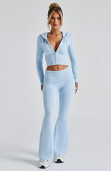 Portia Knit Hoodie - Baby Blue Tops Babyboo Fashion Premium Exclusive Design