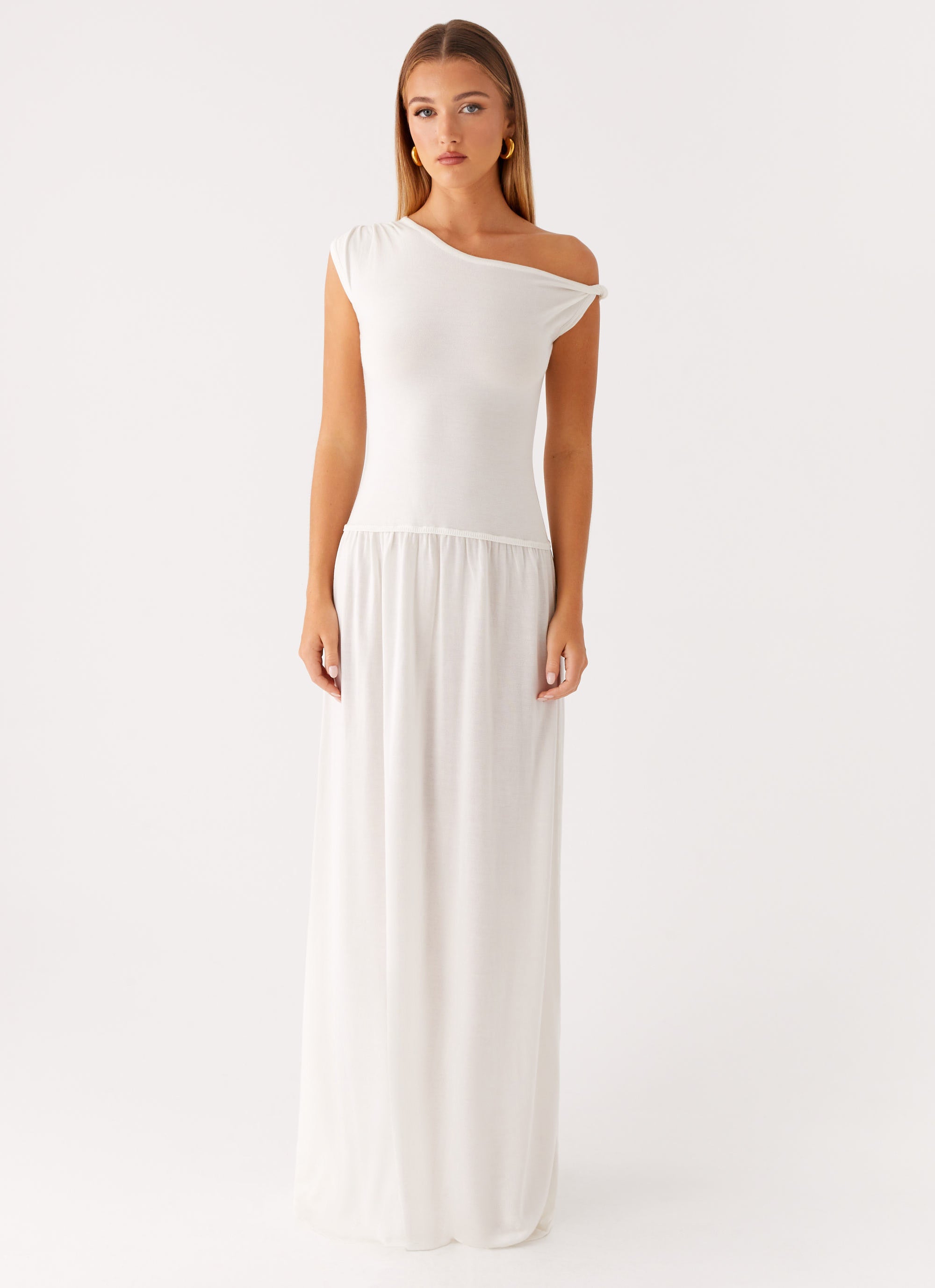 Ardella One Shoulder Maxi Dress - Ivory