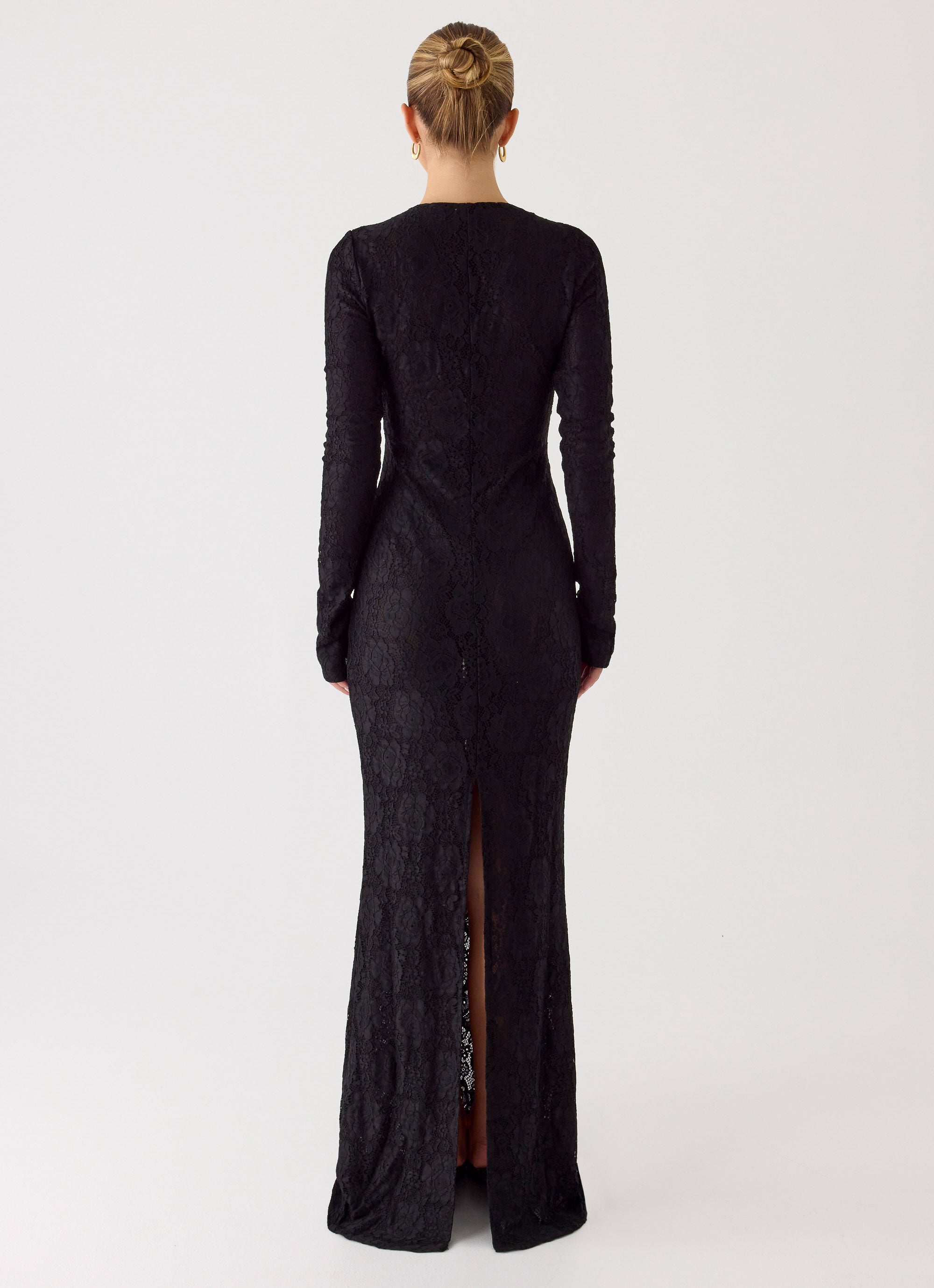Astoria Long Sleeve Maxi Dress - Black