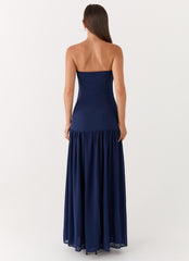 Eden Strapless Maxi Dress - Navy