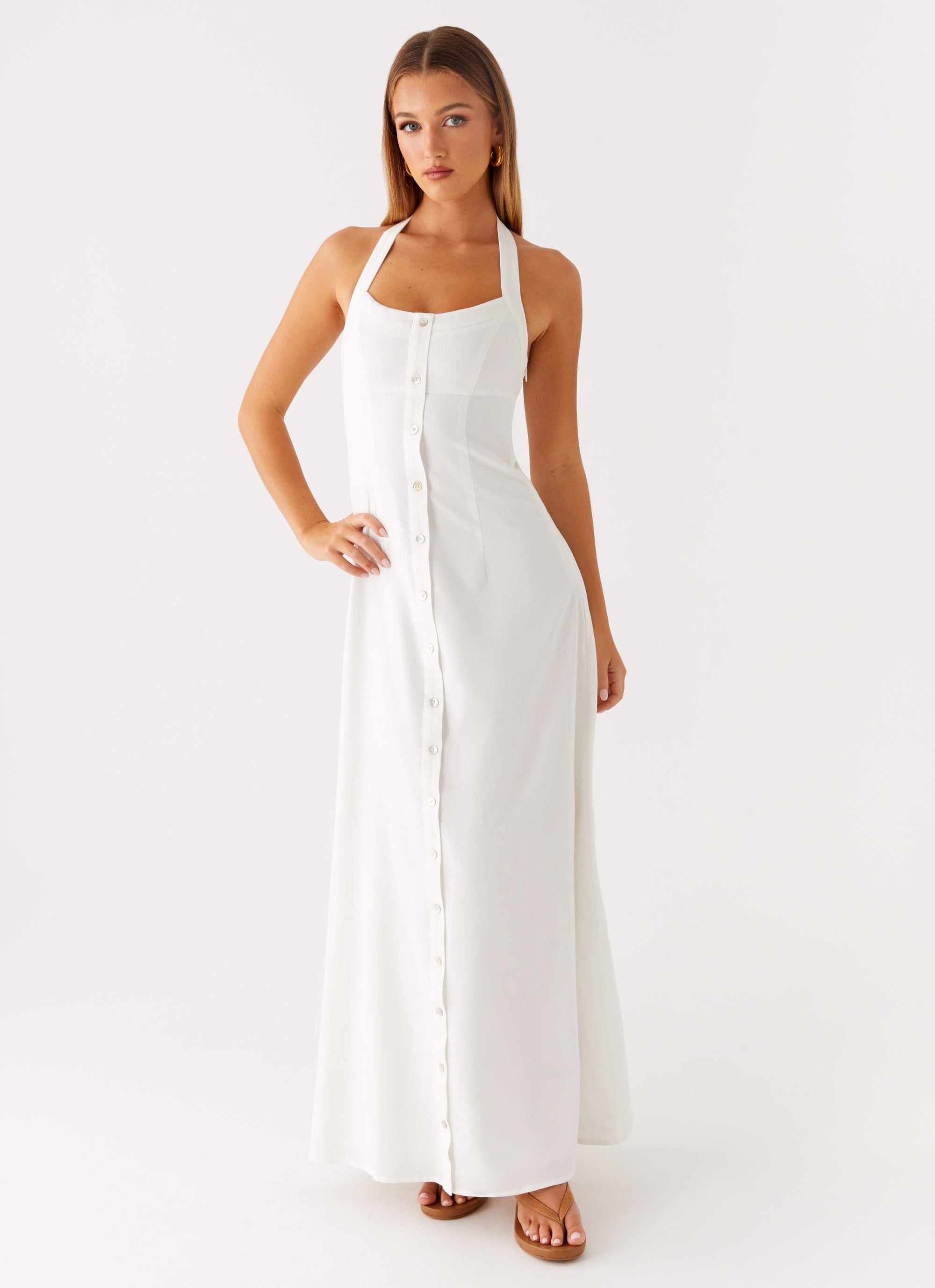 Jovanni Maxi Dress - White