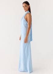 Keena Scarf Maxi Dress - Blue