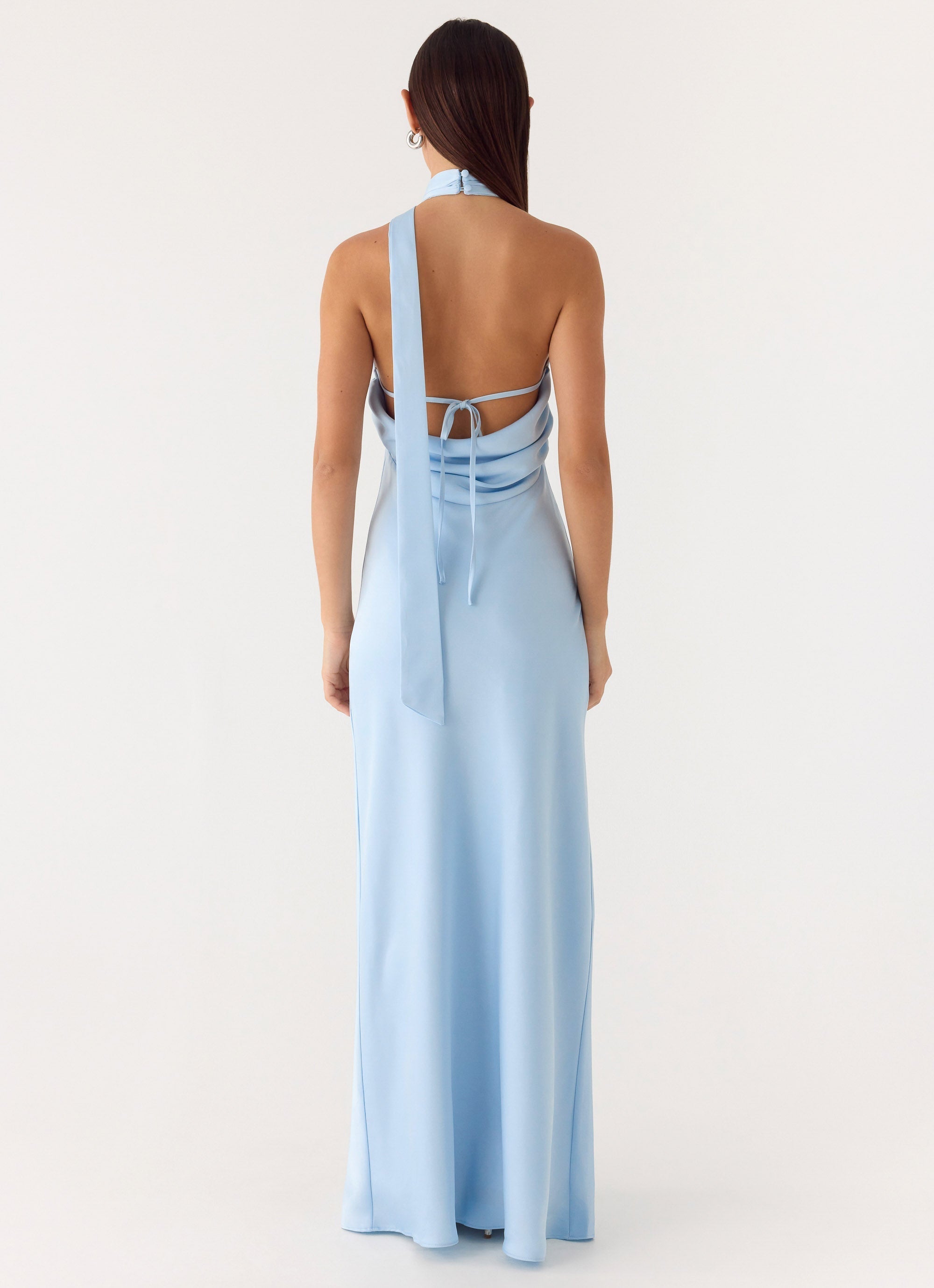 Keena Scarf Maxi Dress - Blue