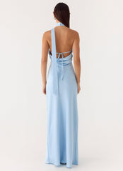 Keena Scarf Maxi Dress - Blue