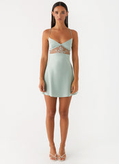 Korren Lace Mini Dress - Sage