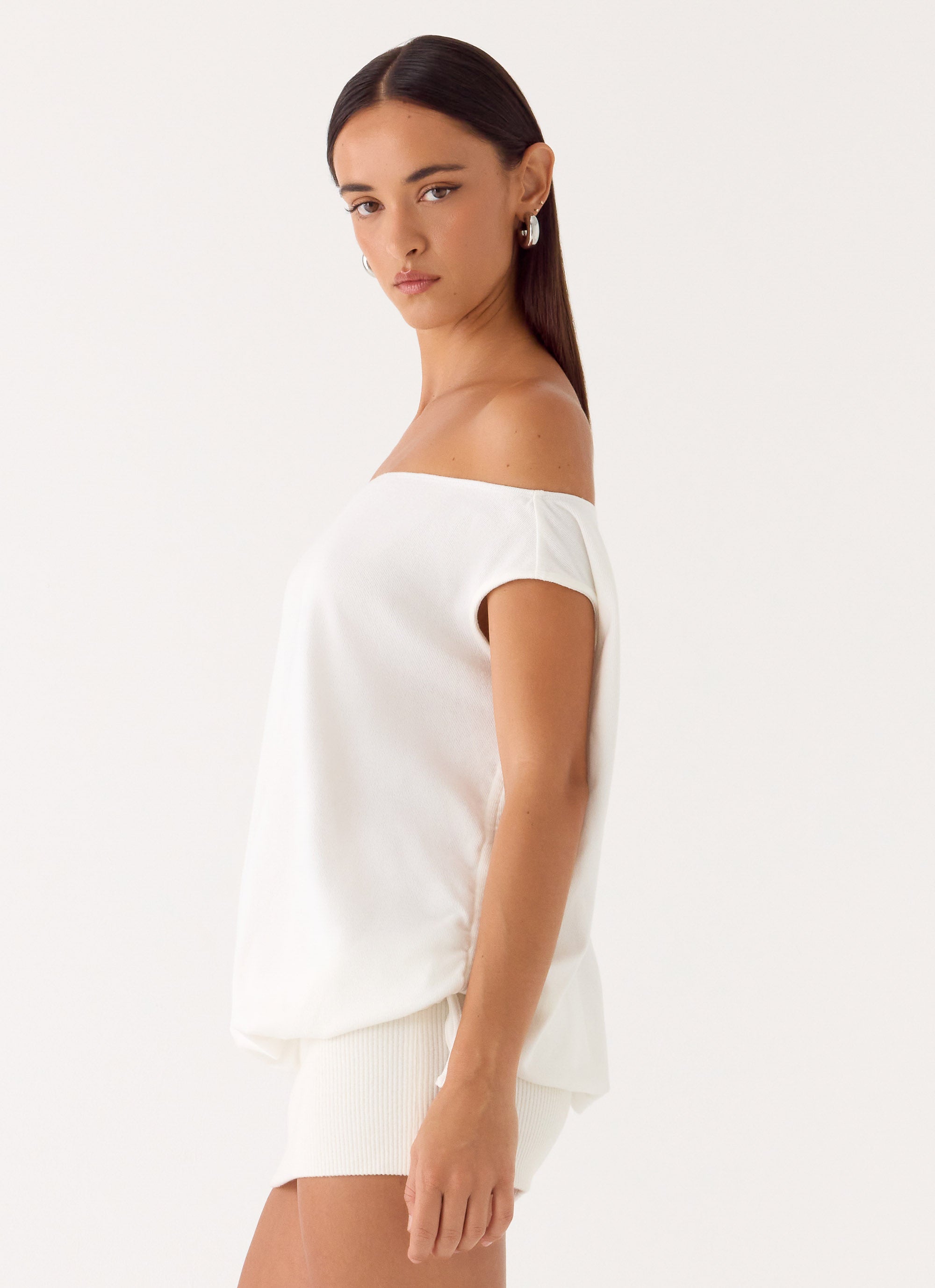 Leighken Knit Mini Dress - White