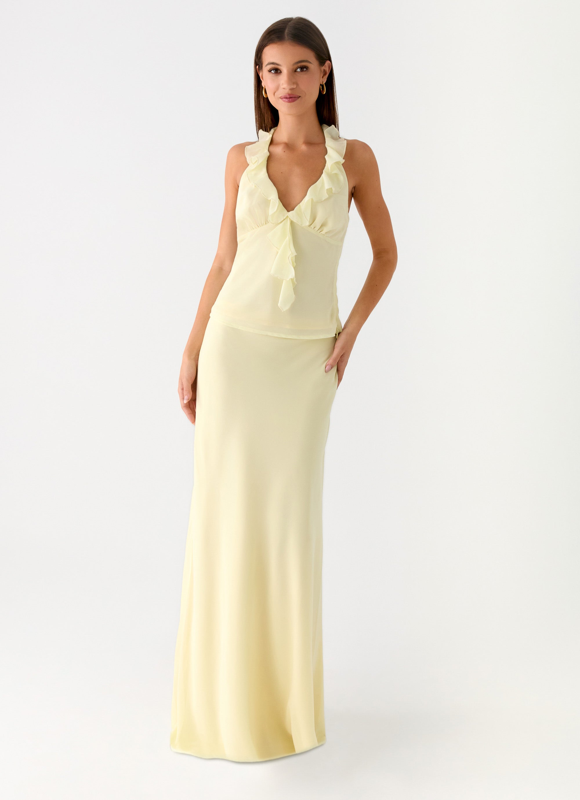 Log In Halter Top - Yellow
