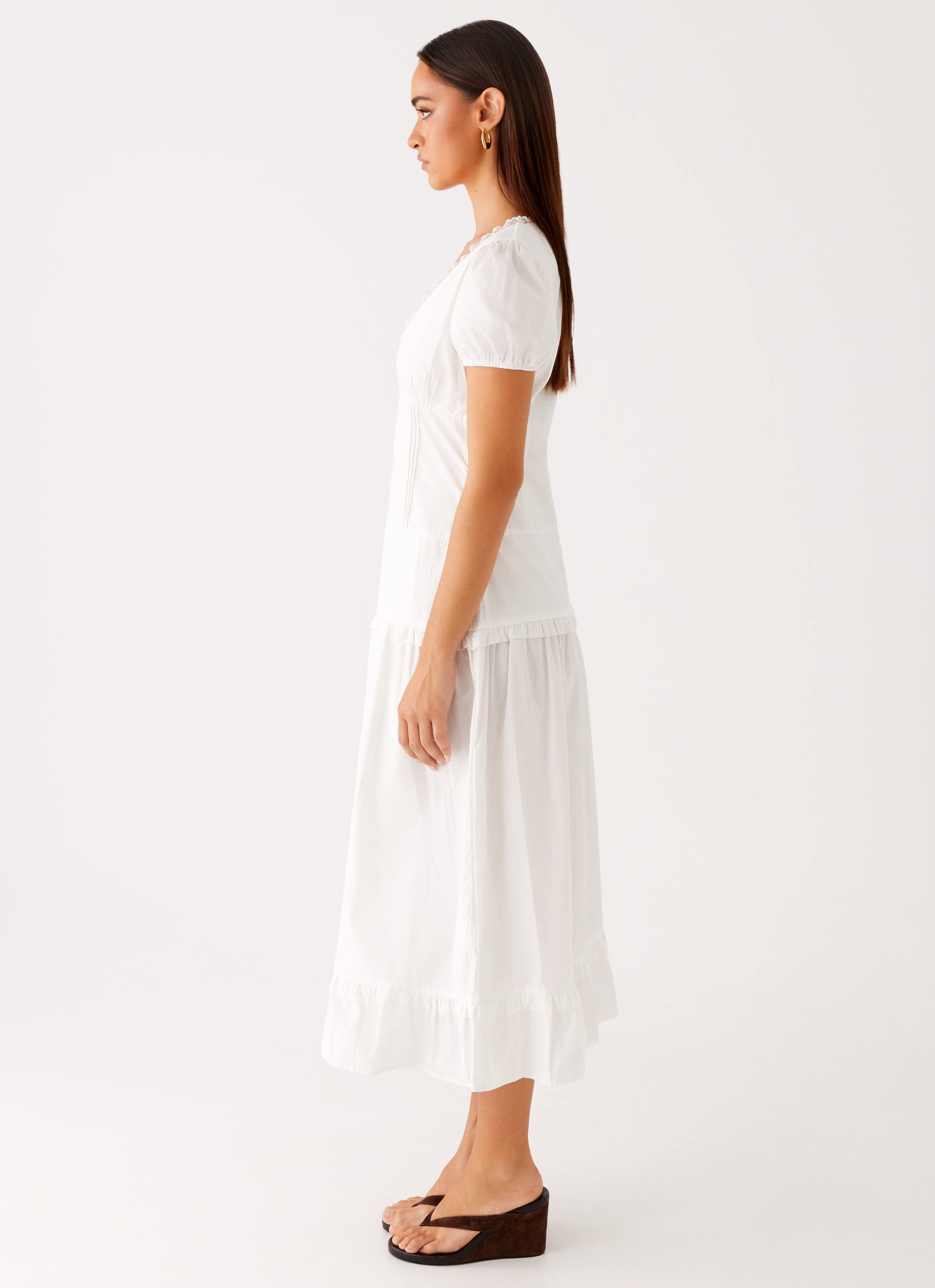 London Midi Dress - White