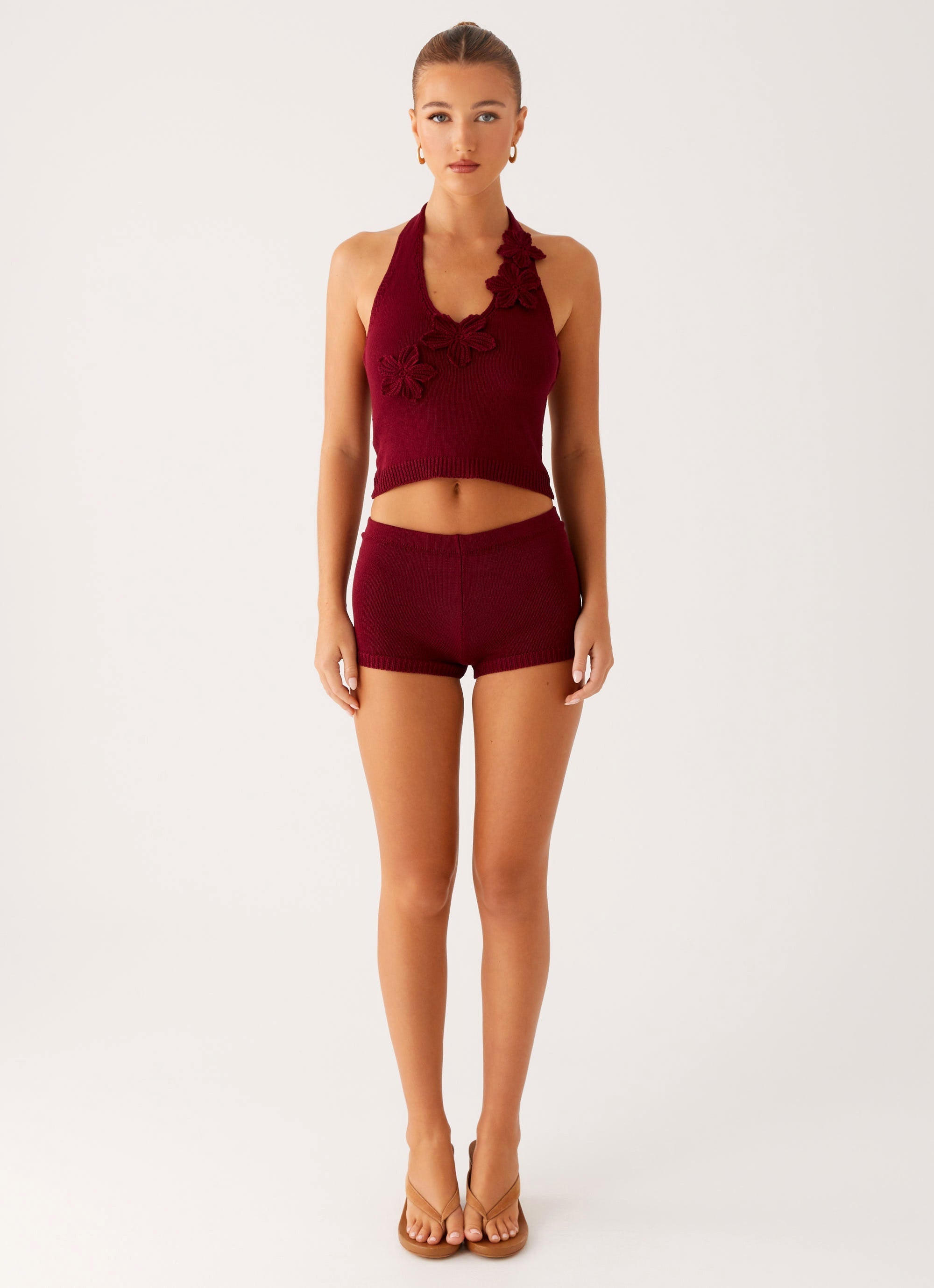 Miffy Mini Shorts - Maroon