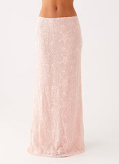 Nico Sequin Maxi Skirt - Pink