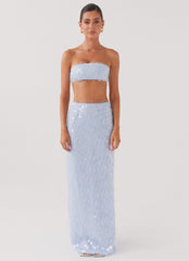 Kyleigh Textured Sequin Maxi Skirt - Lavender Mist