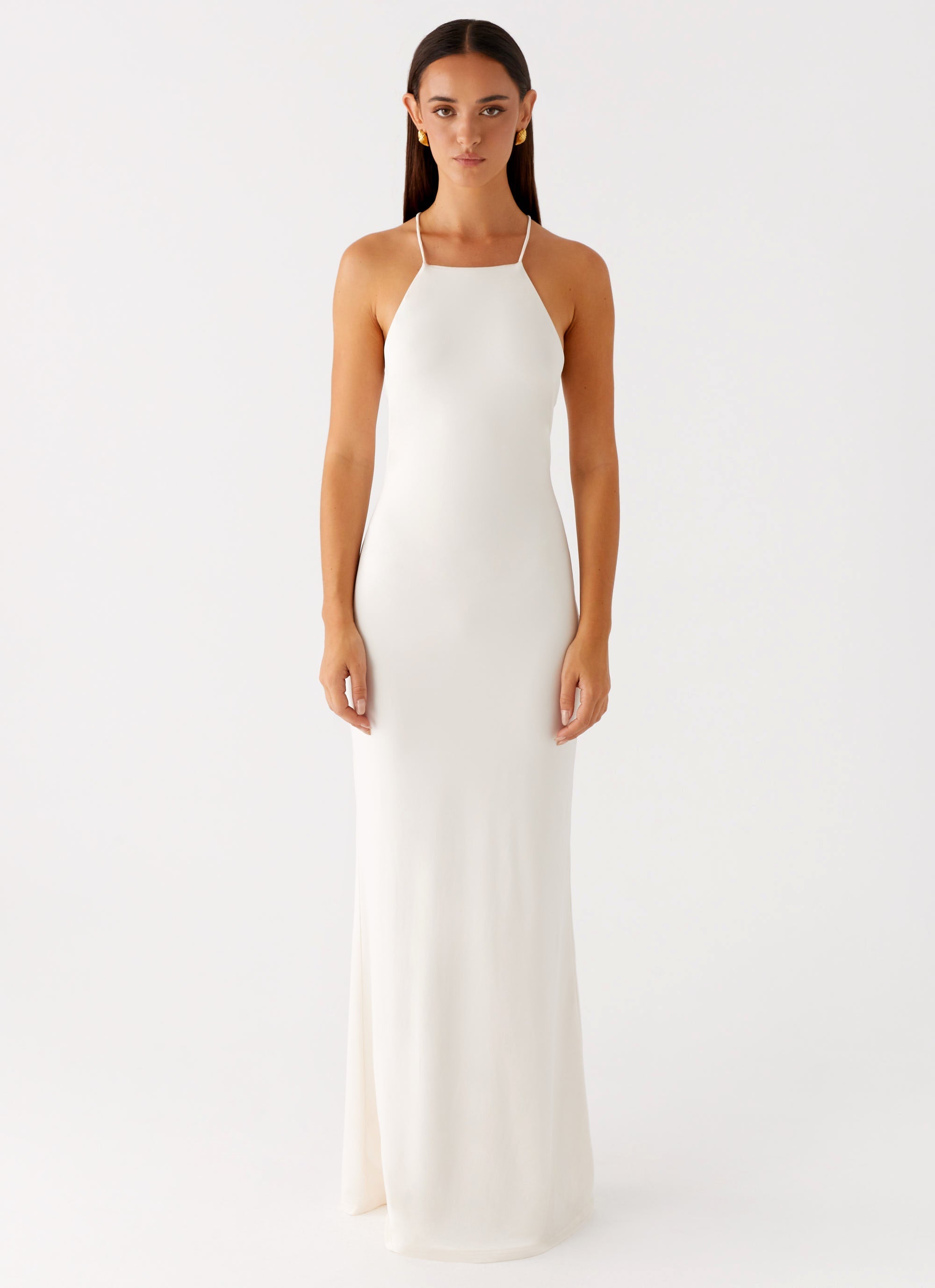 Raffa Pearl Maxi Dress - Ivory