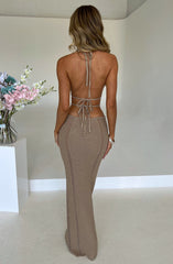 Arabella Maxi Dress - Beige Dress Babyboo Fashion Premium Exclusive Design