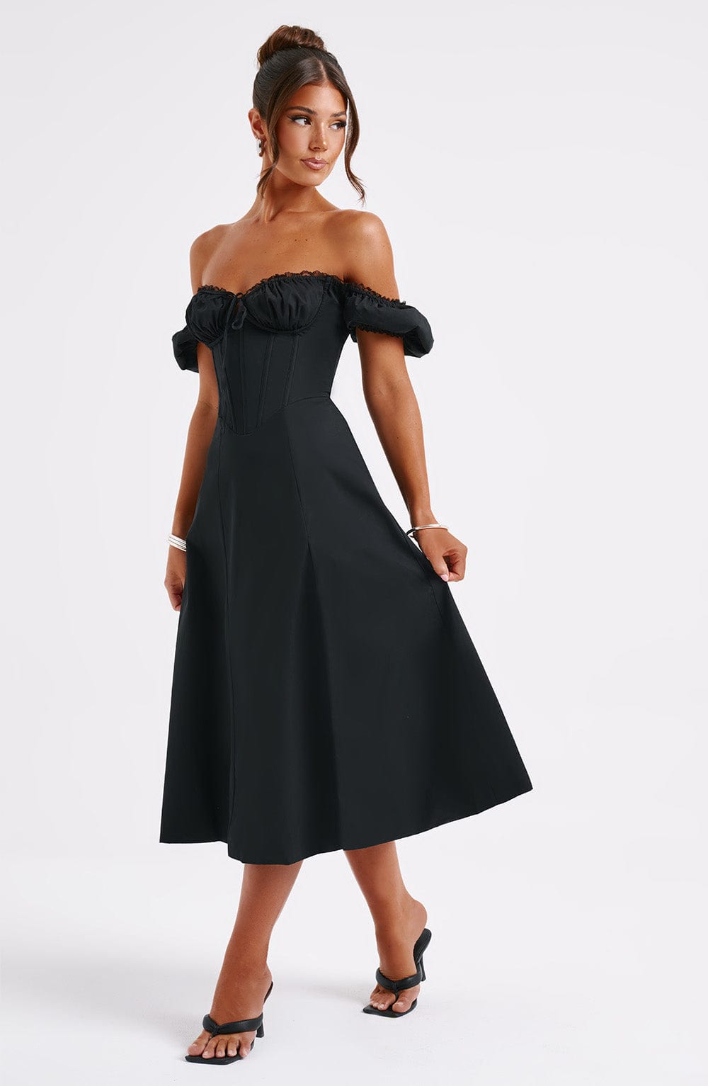 Courtney Midi Dress - Black Dress Babyboo Fashion Premium Exclusive Design