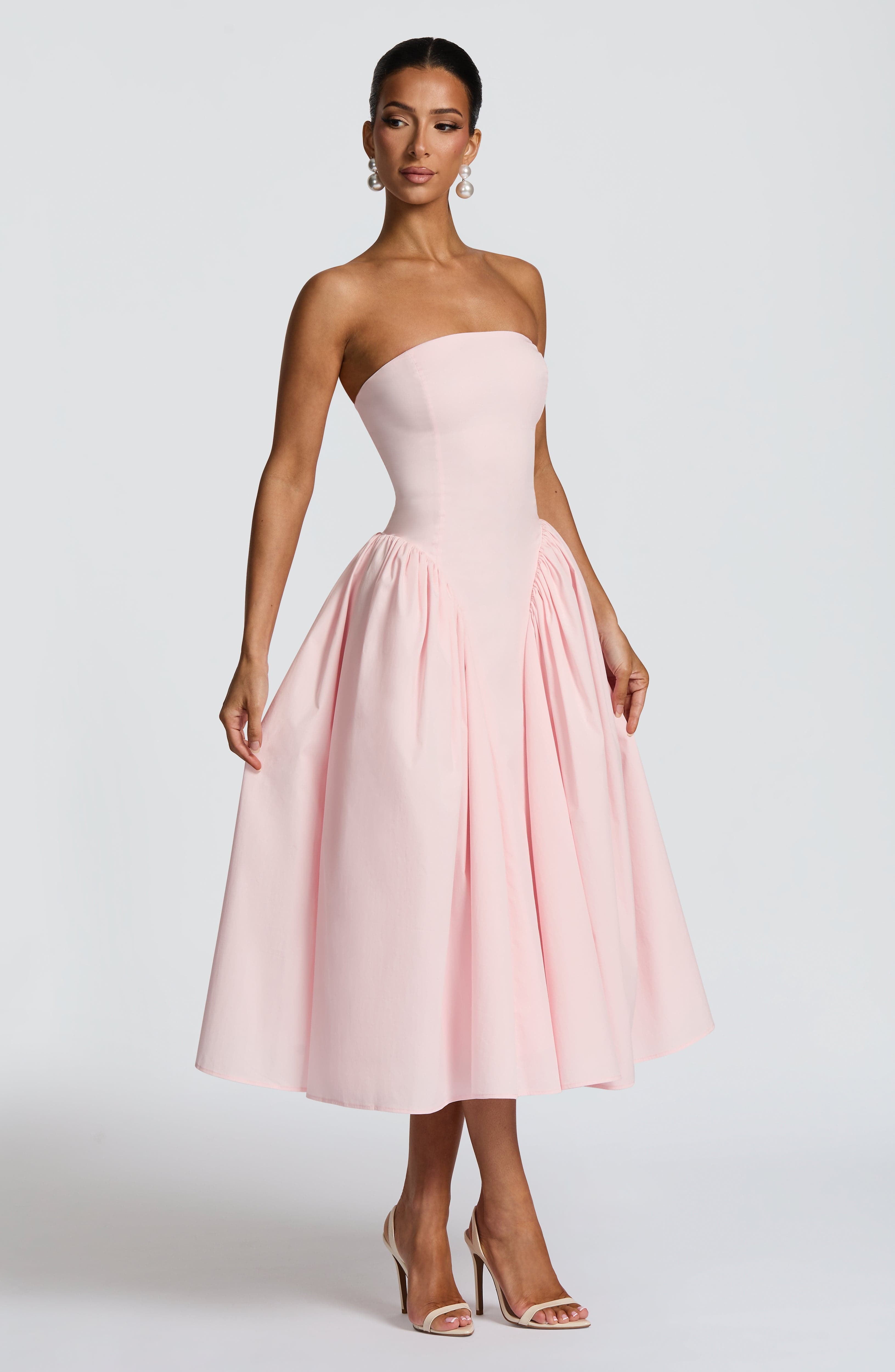 Darla Midi Dress - Blush Dress Babyboo Fashion Premium Exclusive Design
