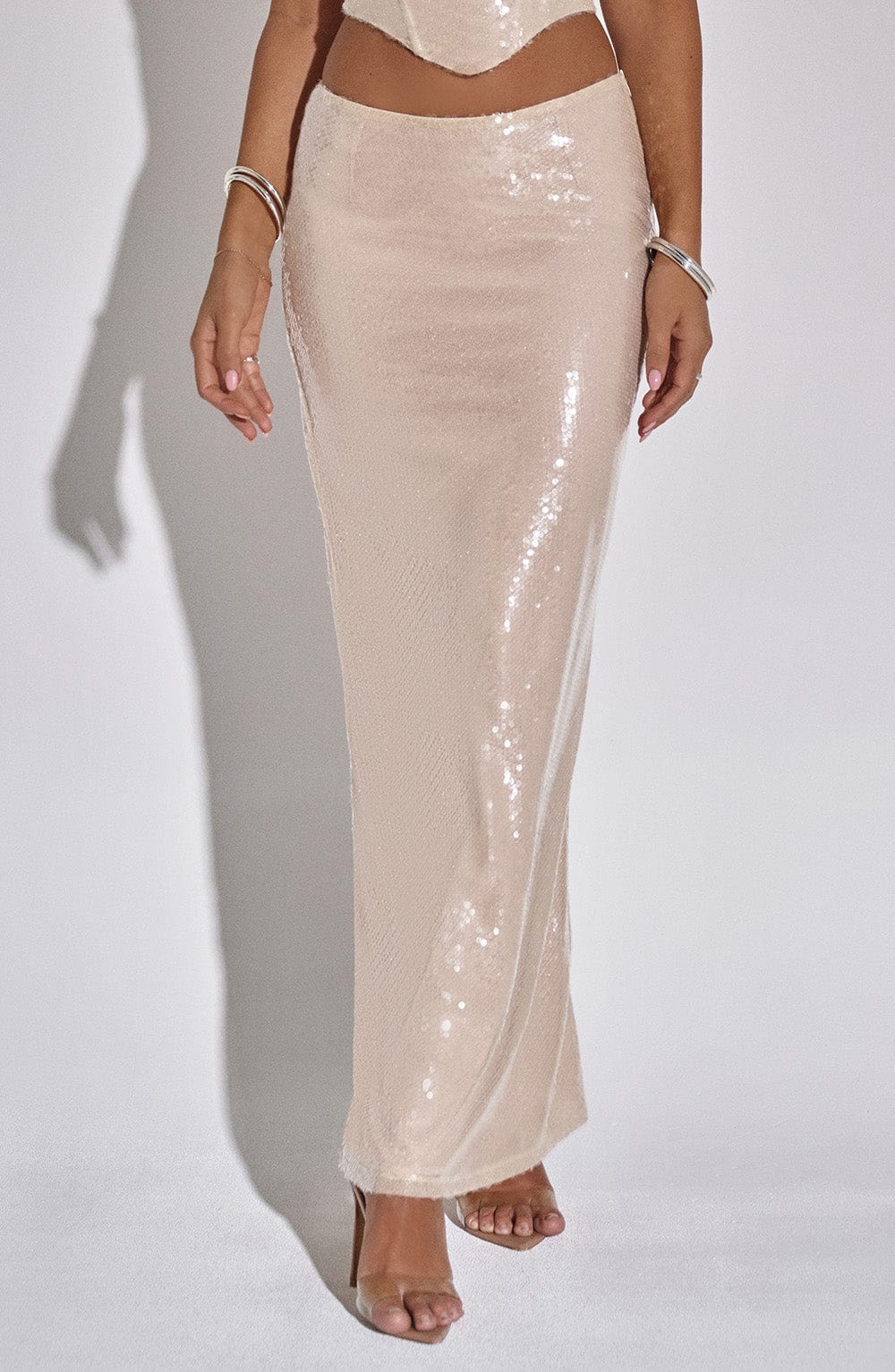 Larisa Maxi Skirt - Nude Skirt Babyboo Fashion Premium Exclusive Design