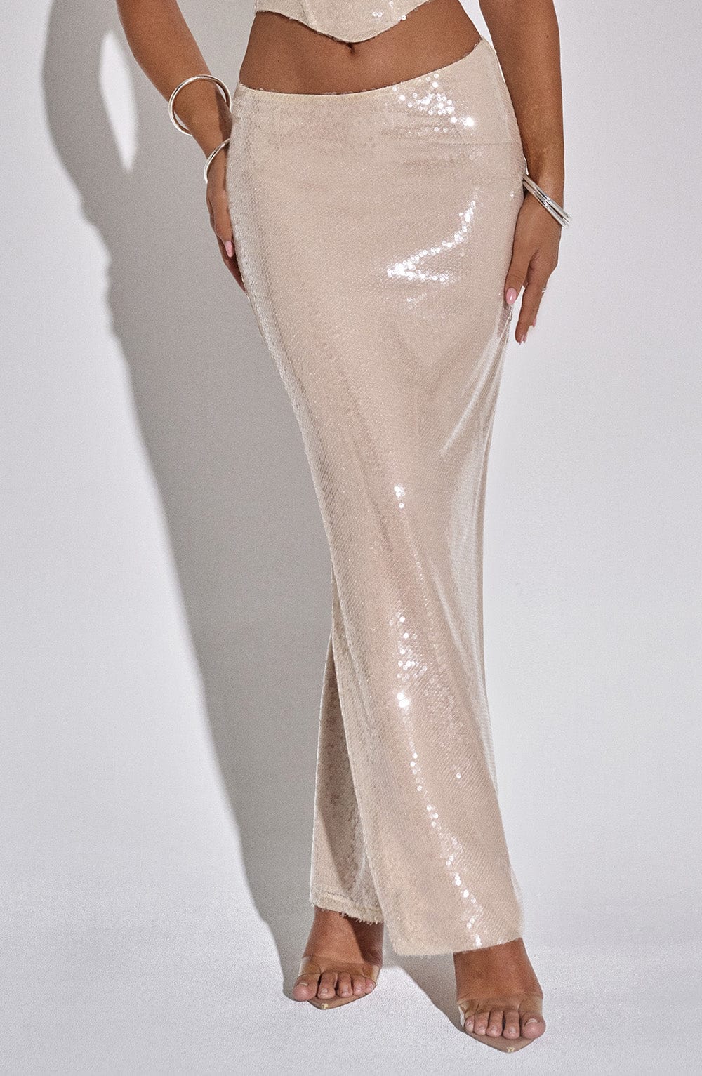 Larisa Maxi Skirt - Nude Skirt Babyboo Fashion Premium Exclusive Design