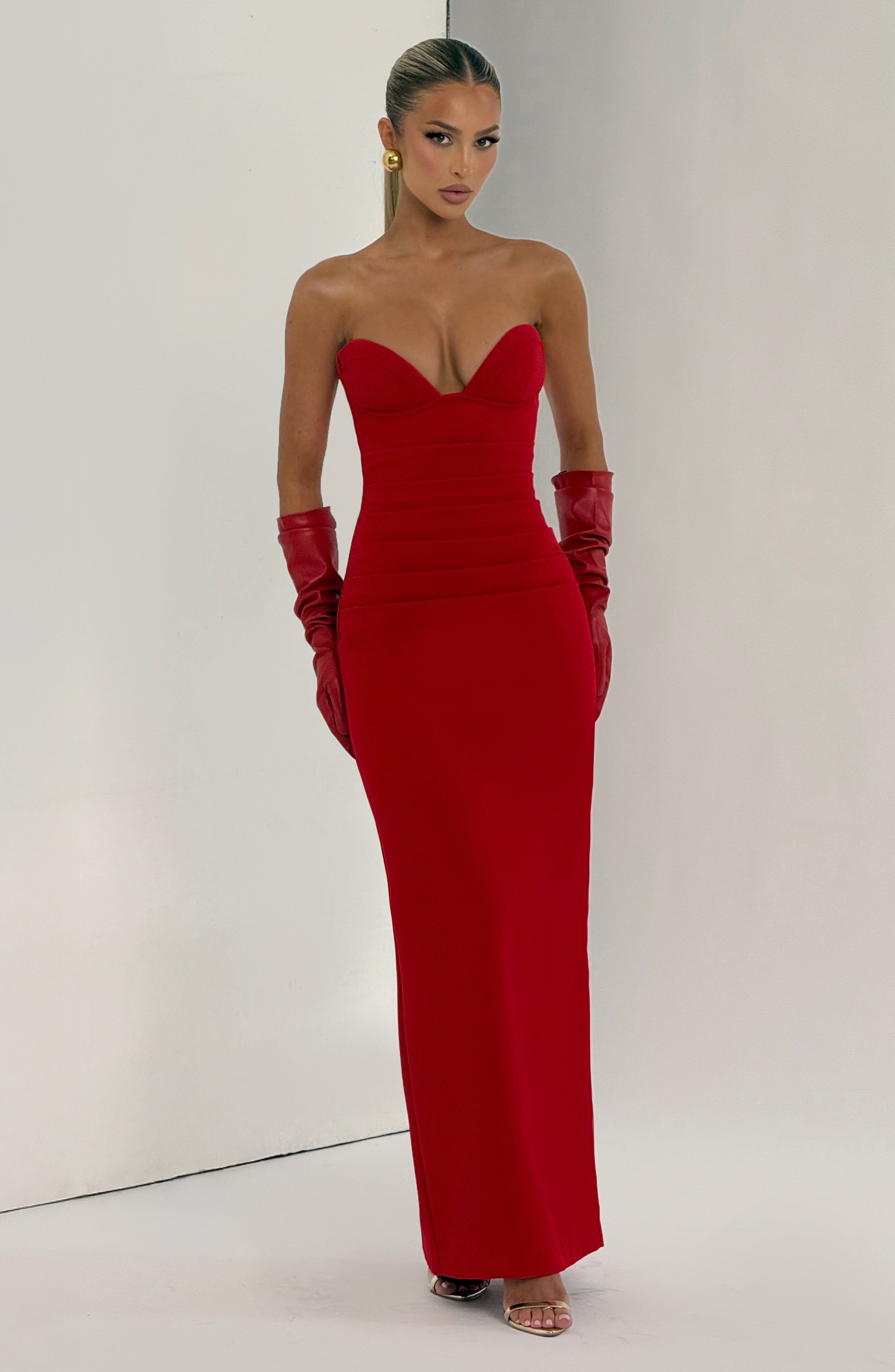 Lindsey Maxi Dress - Red Dress Babyboo Fashion Premium Exclusive Design